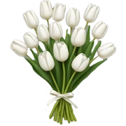 white tulip bouquet  sticker