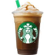Starbuck ice coffee with ice cubes sticker