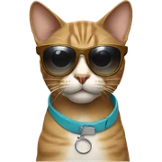 Cat with sunglasses sticker