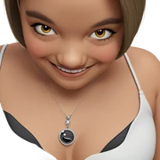 smiling girl in jewelry sticker