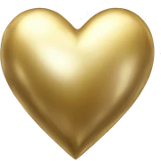 Shiny metallic heart  sticker