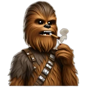 chewbacca smoking cigar sticker