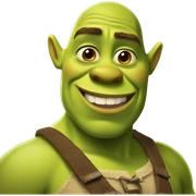 shrek smirking shirtless sticker