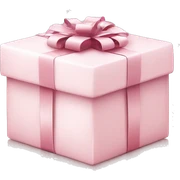 Light pink Christmas gifts under a white Christmas tree  sticker