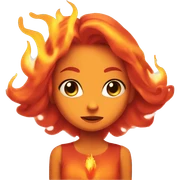 Flame princess sticker