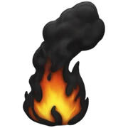 Black fire sticker