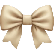 Beige bow sticker