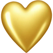 shiny gold heart sticker