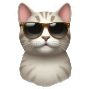 Cat with sunglasses sticker