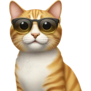 Cat with sunglasses sticker