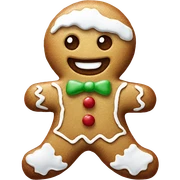 Realistic iced gingerbread man sticker