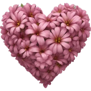 Flower heart sticker
