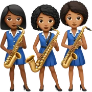 Chicas negras tocando el saxofon sticker