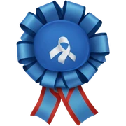 Blue ribbon sticker