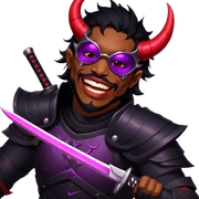 Demon-Horned Warrior sticker