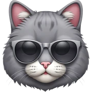 Cat with sunglasses sticker