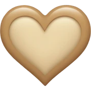Beige heart sticker