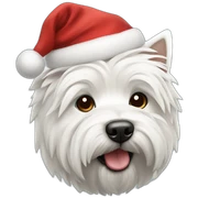 West Highland White Terrier santa sticker