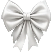 white satin bow sticker