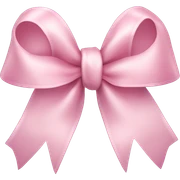 light pink ribbon bow sticker