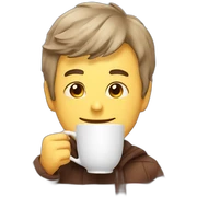 Drinking tea sticker