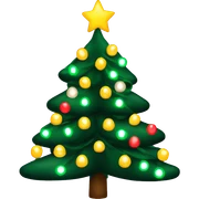 Christmas tree with lights sticker