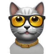 Cat with sunglasses sticker