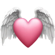 Heart with angel wings sticker