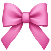 Pink bow sticker