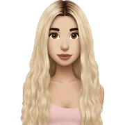 dua lipa with auburn long hair sticker