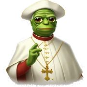 pepe pope sticker