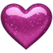 Glitter heart  sticker