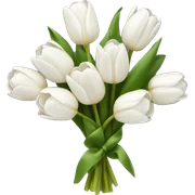 white tulip bouquet  sticker