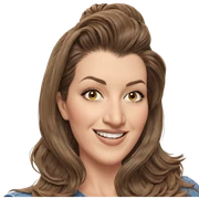 smiling girl with brown hair sticker