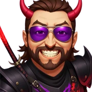 Demon-Horned Warrior sticker