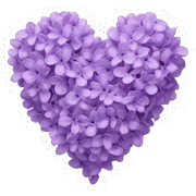 Lilac heart sticker