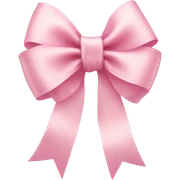 light pink ribbon bow sticker