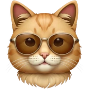 Cat with sunglasses sticker