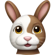 Brown and white bunny sticker