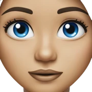 Brunette girl blue eye singer sticker