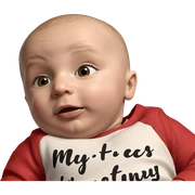 bald meme boy in shirt sticker