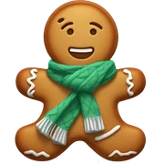 Gingerbread cookie with scarf sticker