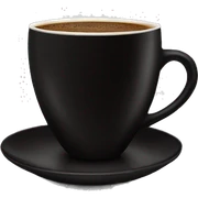 Black cup coffe sticker