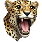 Leopard Roaring sticker