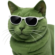 Cat with sunglasses sticker