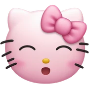 Light pink hello kitty kiss sticker