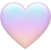 Pastel color heart sticker