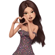 heart hands girl portrait sticker