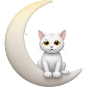 CAT sitting on moon sticker