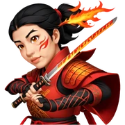 Fire-Wielding Samurai sticker